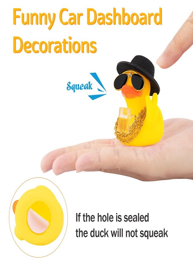 wonuu Rubber Duck Car Ornament Funny Office Gifts Cool Car Accessories Decorations Quirky Decor, Little Finger Beer - Image 5